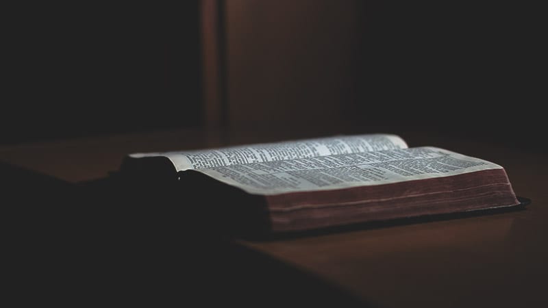 Bible on a desk